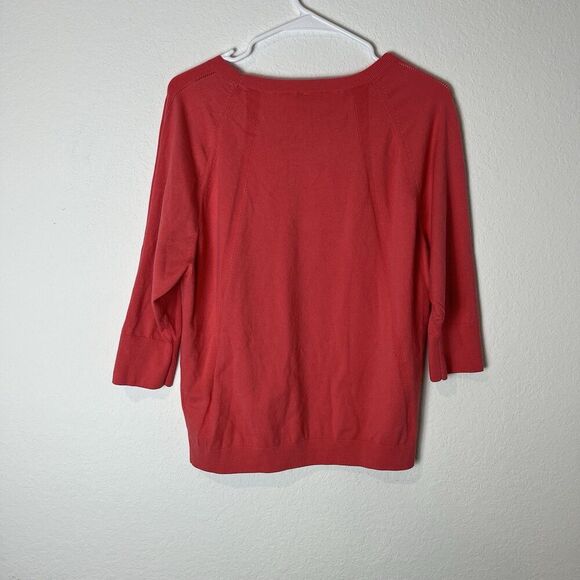 Talbots Coral Sweater Boat Neck Large 216​ - Picture 4 of 6